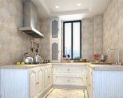 现代U型厨房-max2012-带贴图+效果图