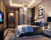 现代卧室模型-max2012-带贴图灯光材质+效果图