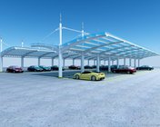大型钢结构停车场阳光棚 车棚模型 max2014 带贴图