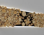 现代圆木桩挂饰墙饰模型 max2009 贴图材质灯光齐全