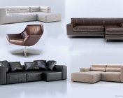 5款时尚商务沙发模型下载 max2012 带贴图