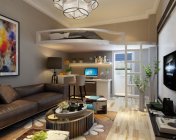 现代单身小公寓 max2014 贴图灯光材质齐全+效果图