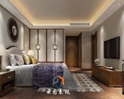新中式卧室 max2014 贴图材质灯光全有