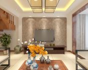 完美现代中式客餐厅-max2012-带贴图+效果图