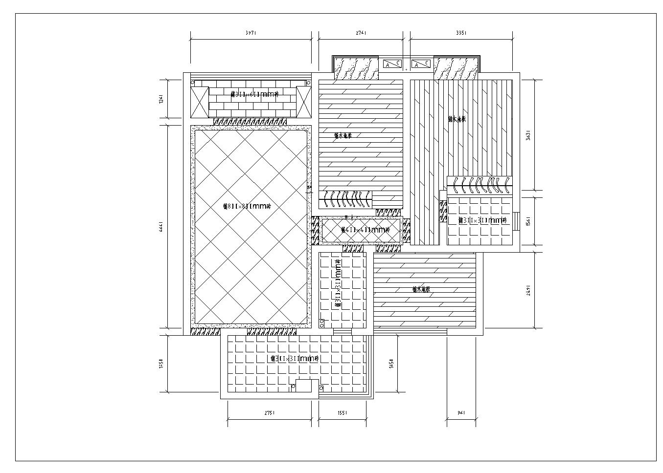 简欧风格家装,水电都有 - cad施工图-图库图块 室内人