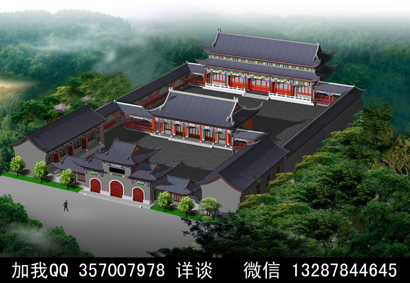 古建寺庙设计案例效果图